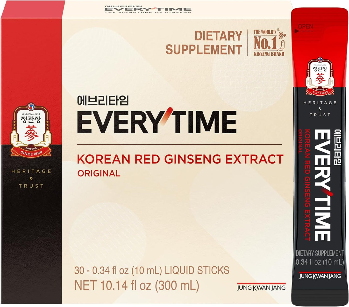 สารสกัดโสมเกาหลีแดง Everytime 3000mg ของแท้ - (30 ซอง)