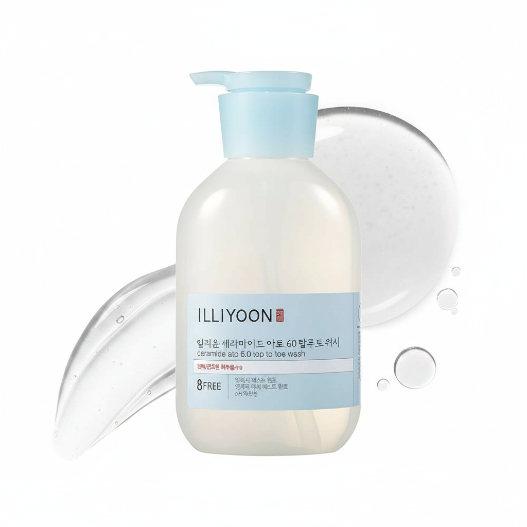 Illiyoon Ceramide Ato 6.0 Pembersih dari Kepala hingga Kaki (16.9 Fl.Oz, 500ml)