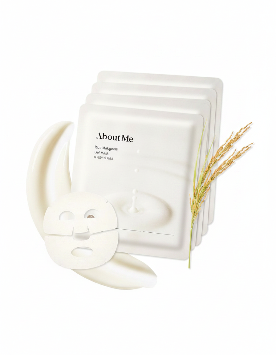 ABOUT ME Rice Makgeolli Gel Mask (5 แผ่น)