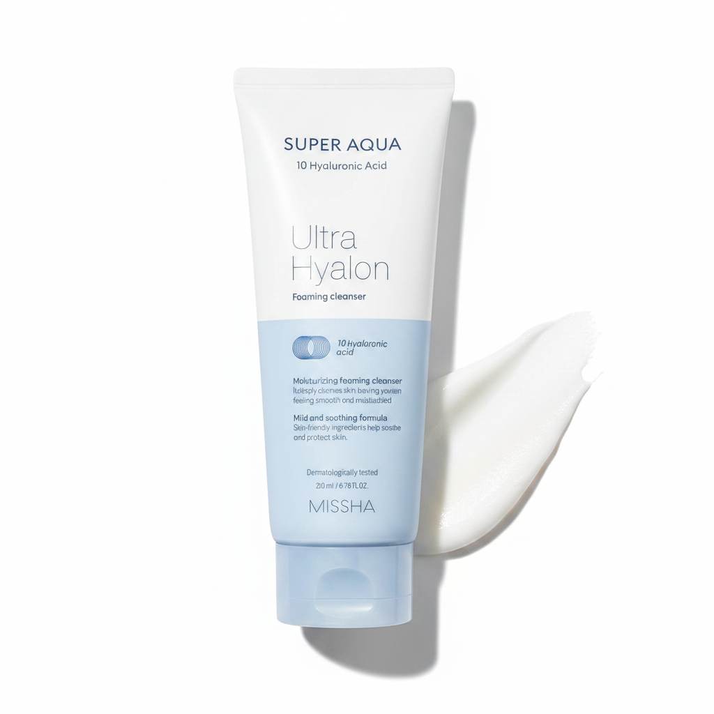 MISSHA Super Aqua Ultra Hyalron Cleansing Foam (6.76 Fl.Oz /200ml)