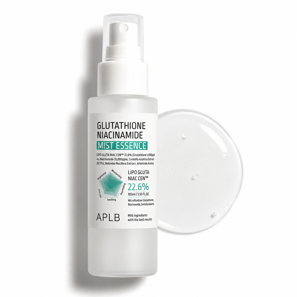APLB 글루타치온 나이아신아마이드 미스트 에센스 (3.55 Fl.Oz/ 105ml)