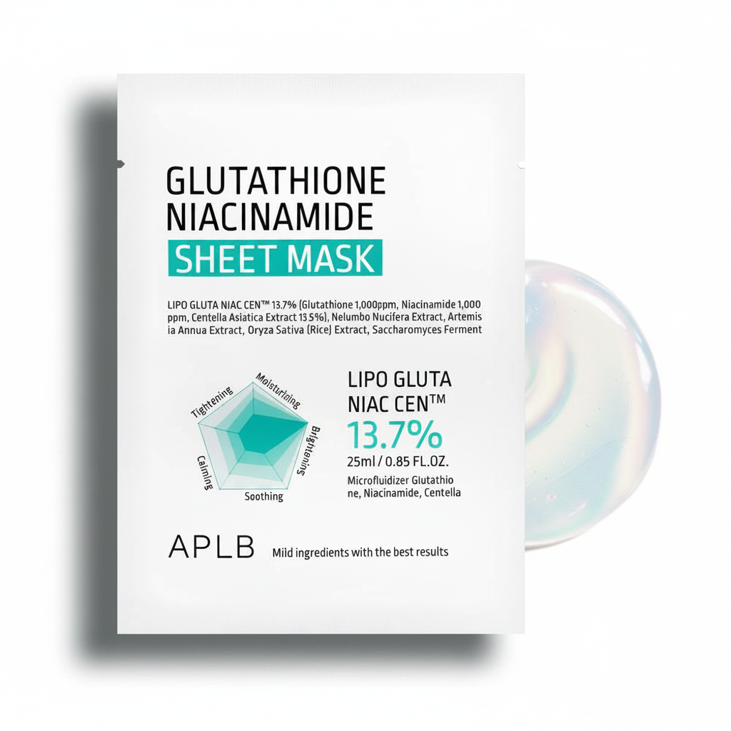 APLB กลูตาไธโอน ไนอะซินาไมด์ ชีทมาส์ก 10 ชิ้น