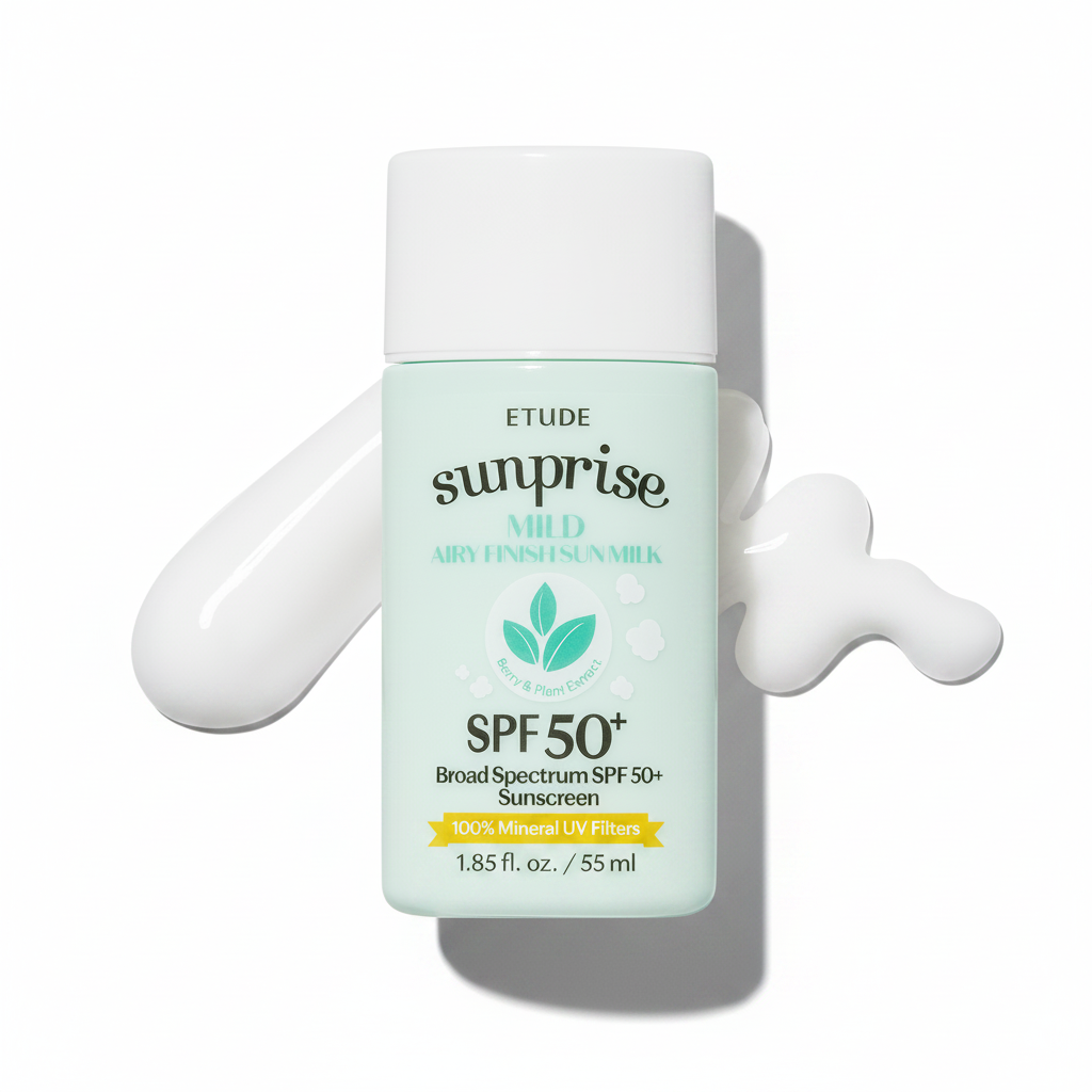 ETUDE 선프라이즈 선스크린 마일드 선 밀크 SPF 50+ / PA++++ (1.85 Fl.Oz/ 55ml)