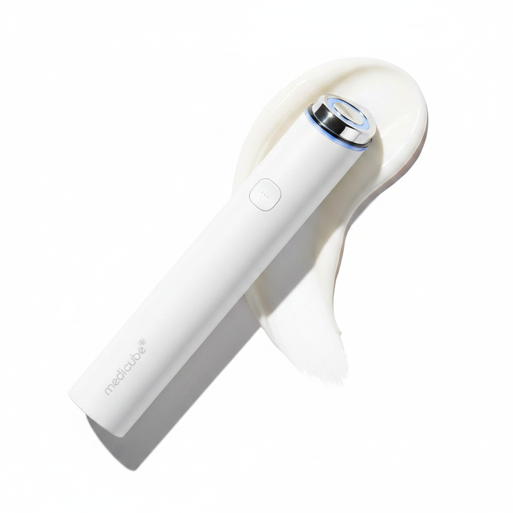medicube Mini Booster Pro White - เครื่องมือดูแลผิวหน้าในบ้านที่ราคาไม่แพงสำหรับผู้เริ่มต้น