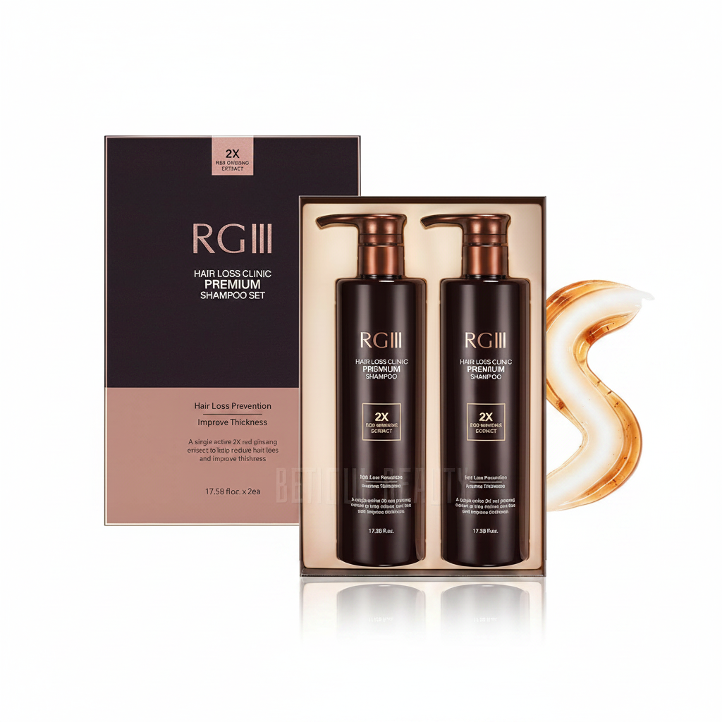 RG3 RGIII PREMIUM HAIR LOSS CLINIC SHAMPOO (ชุดสองขวด)