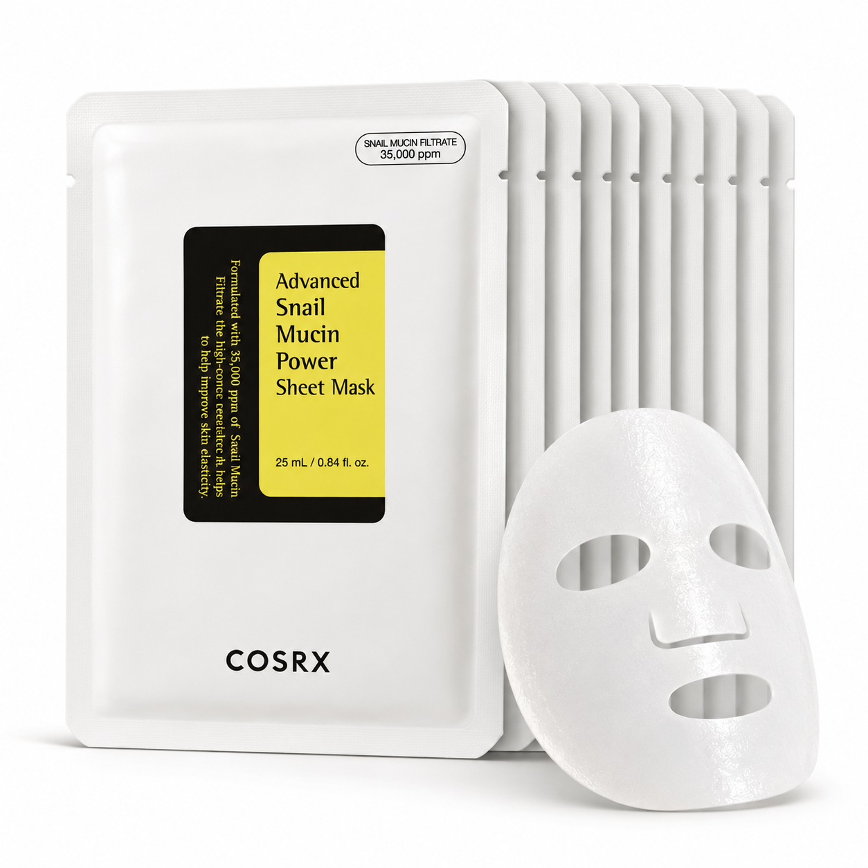 COSRX Snail Mucin Sheet Mask 10 EA with Snail Mucin Serum