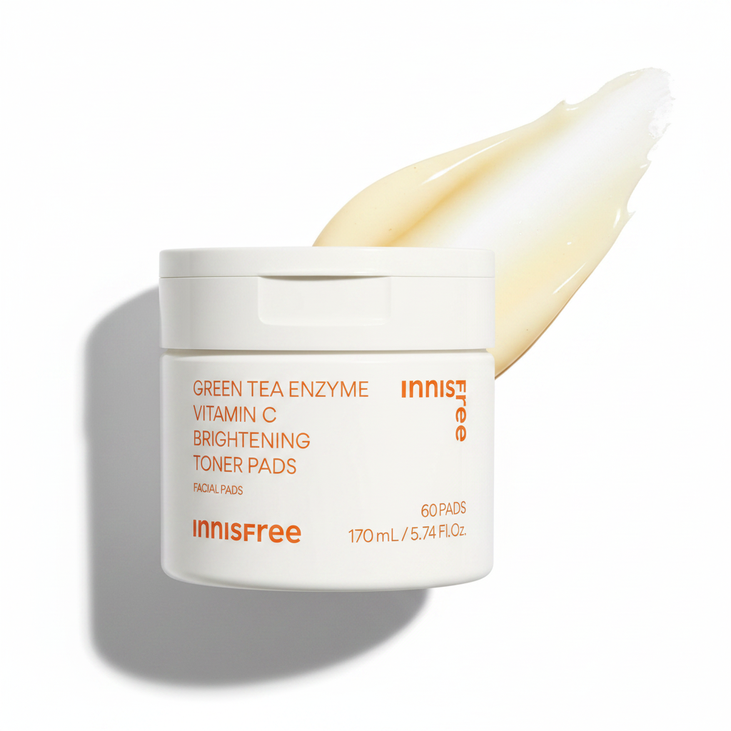 innisfree แผ่นโทนเนอร์วิตามินซีเอนไซม์ชาเขียว