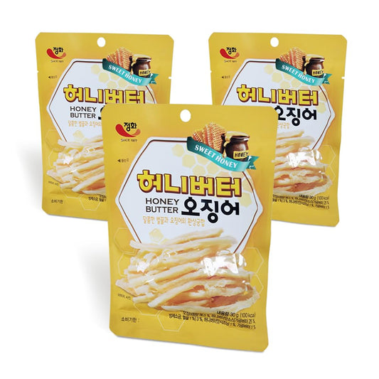K-Herb Dried Squid, Korean Squid Flavorful Grilled Soft Butter Korean Dried Squid (Butter Squid 3Pack)