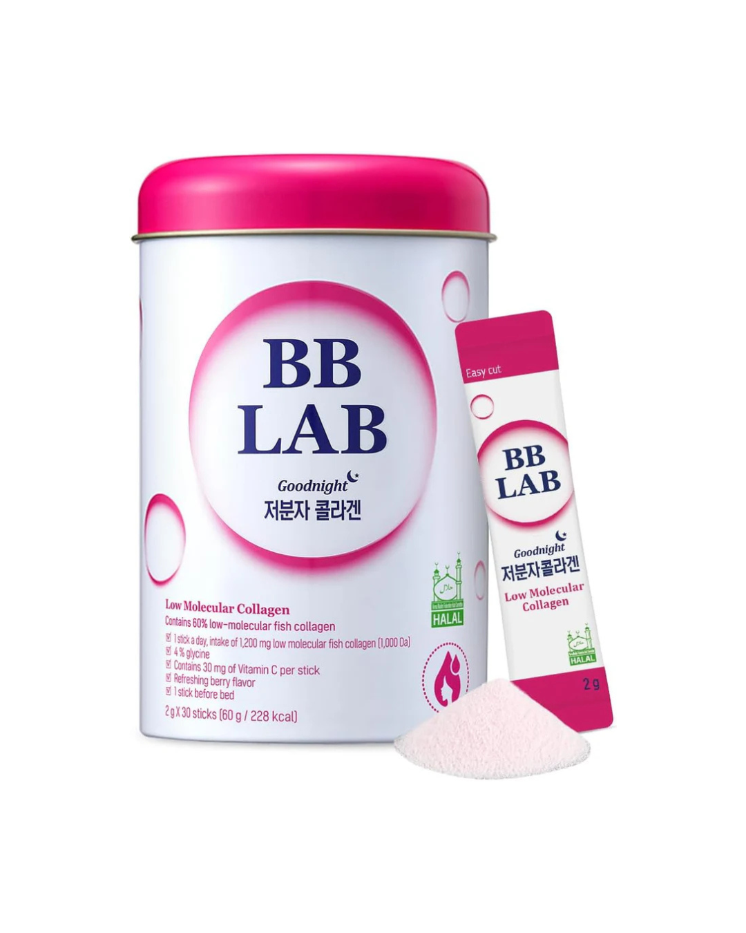 BB LAB ผงคอลลาเจนโมเลกุลต่ำสำหรับเสริมอาหารก่อนนอน