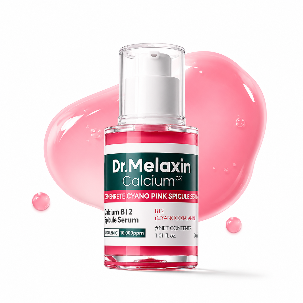 Dr.Melaxin Cemenrete Cyano Pink Spicule Serum with Calcium, 1.01 fl. oz.