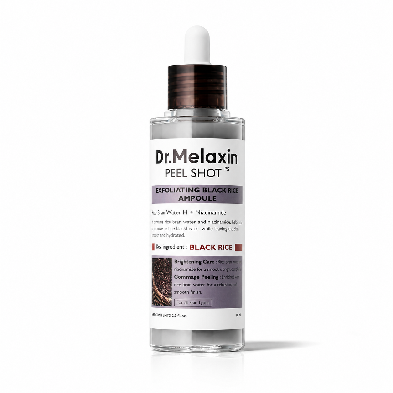 Dr.Melaxin Peel Shot Glow Itim na Bigas Peeling Ampoule 80ml