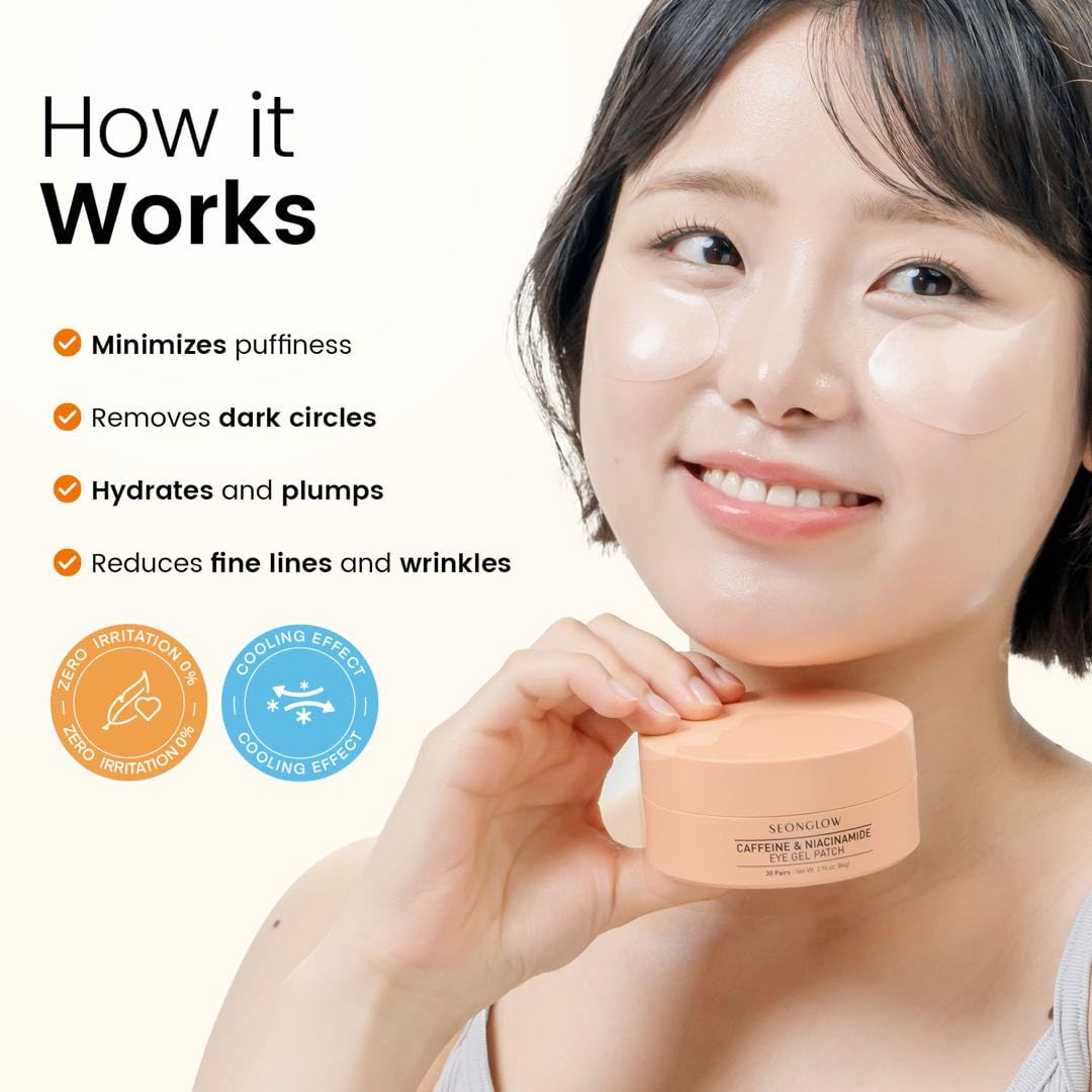 Seonglow Caffeine Under Eye Patches, 30 คู่