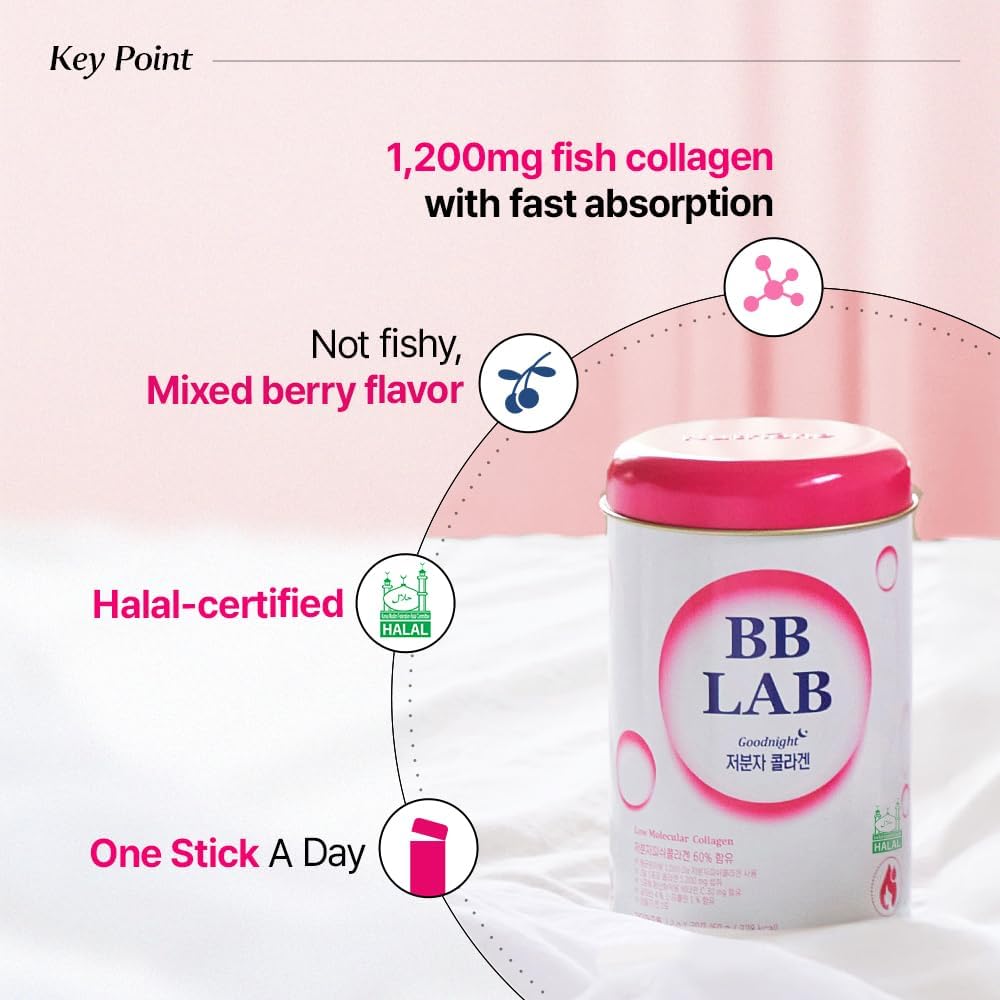 BB LAB ผงคอลลาเจนโมเลกุลต่ำสำหรับเสริมอาหารก่อนนอน