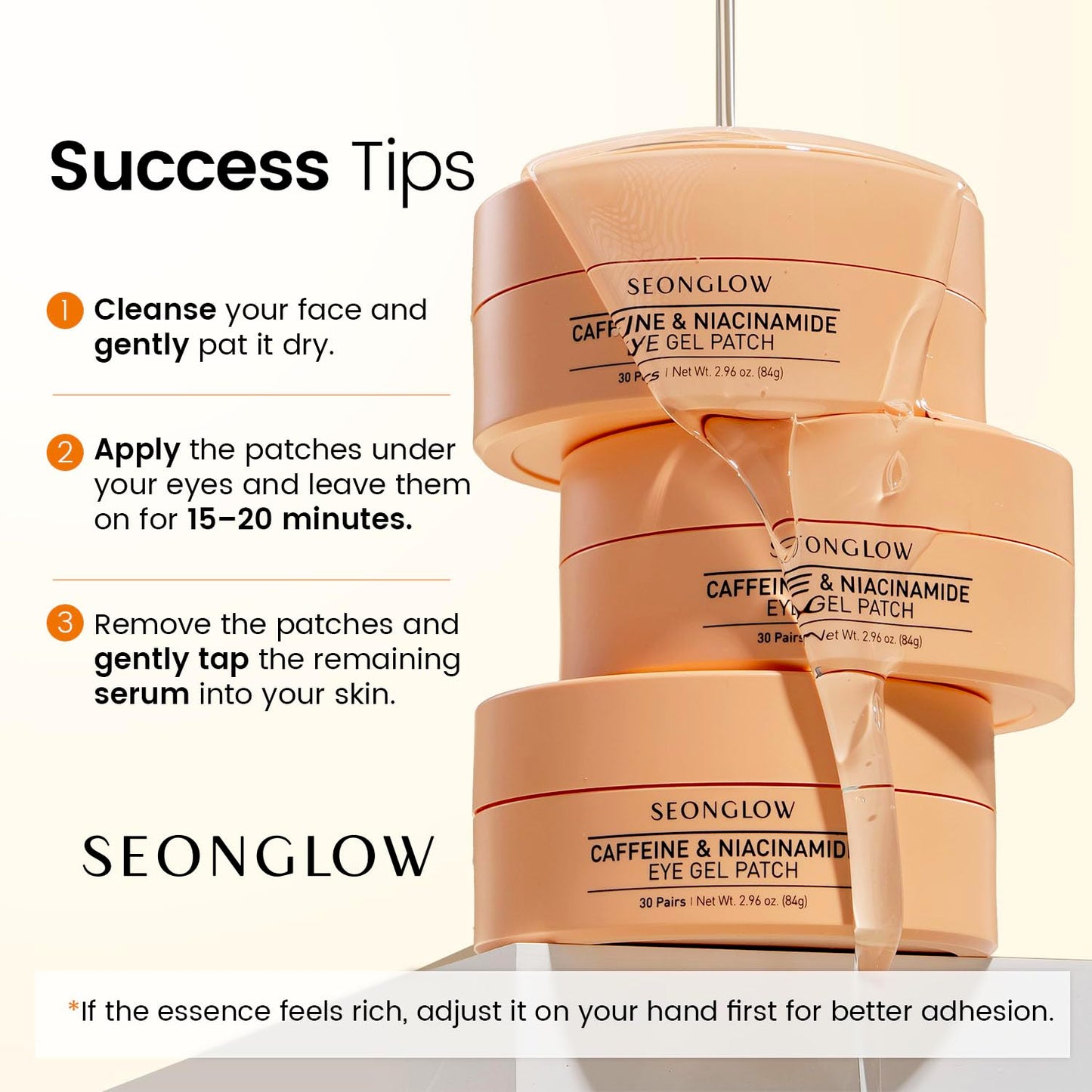 Seonglow Caffeine Under Eye Patches, 30 คู่