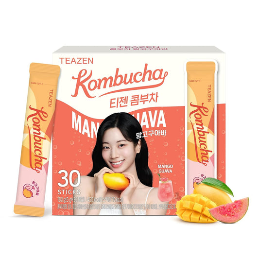 TEAZEN Mango Guava Kombucha Tea 30 Sticks, 5.29oz