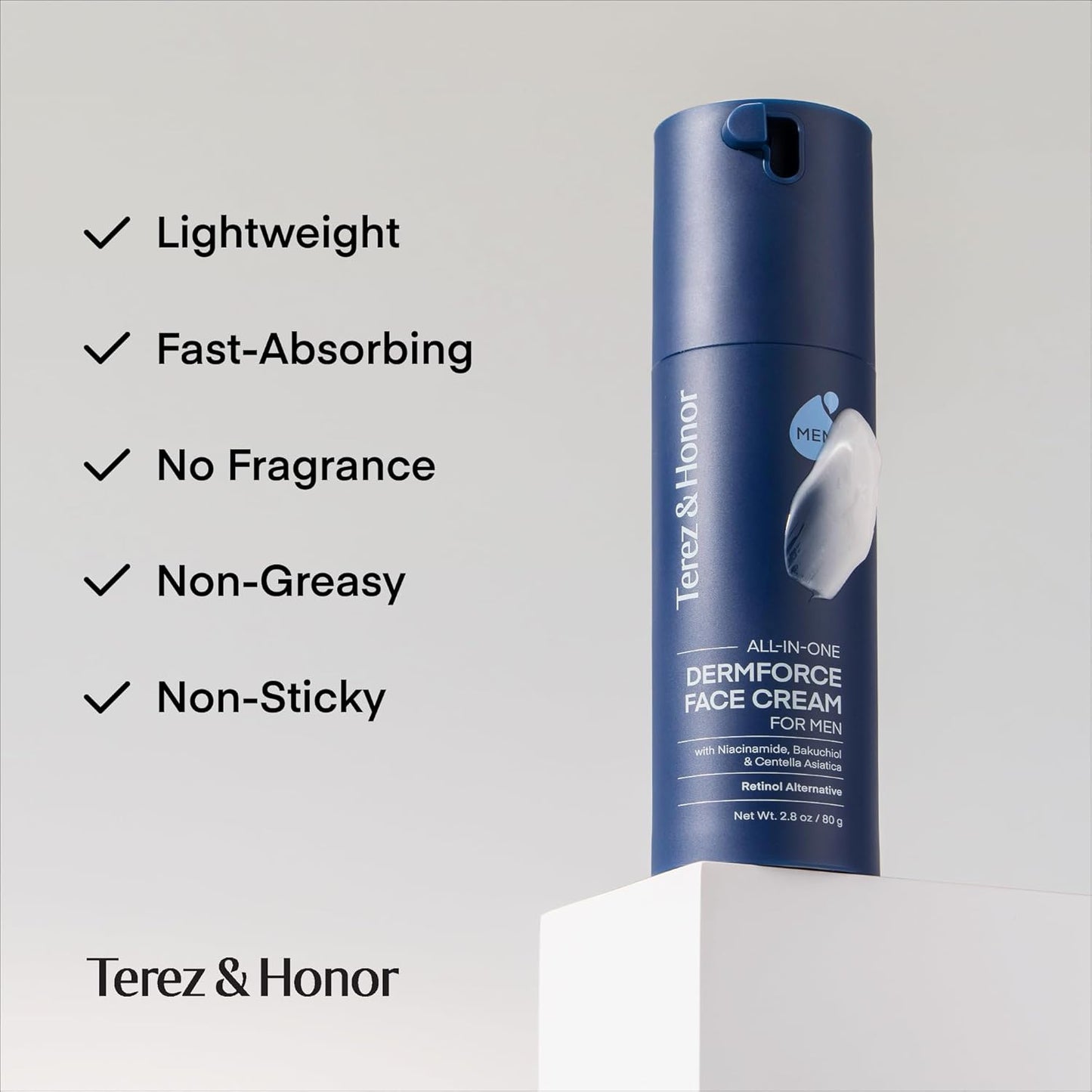 Terez & Honor Face Moisturizer Cream para sa Lalaki (2.8oz./ 80g)