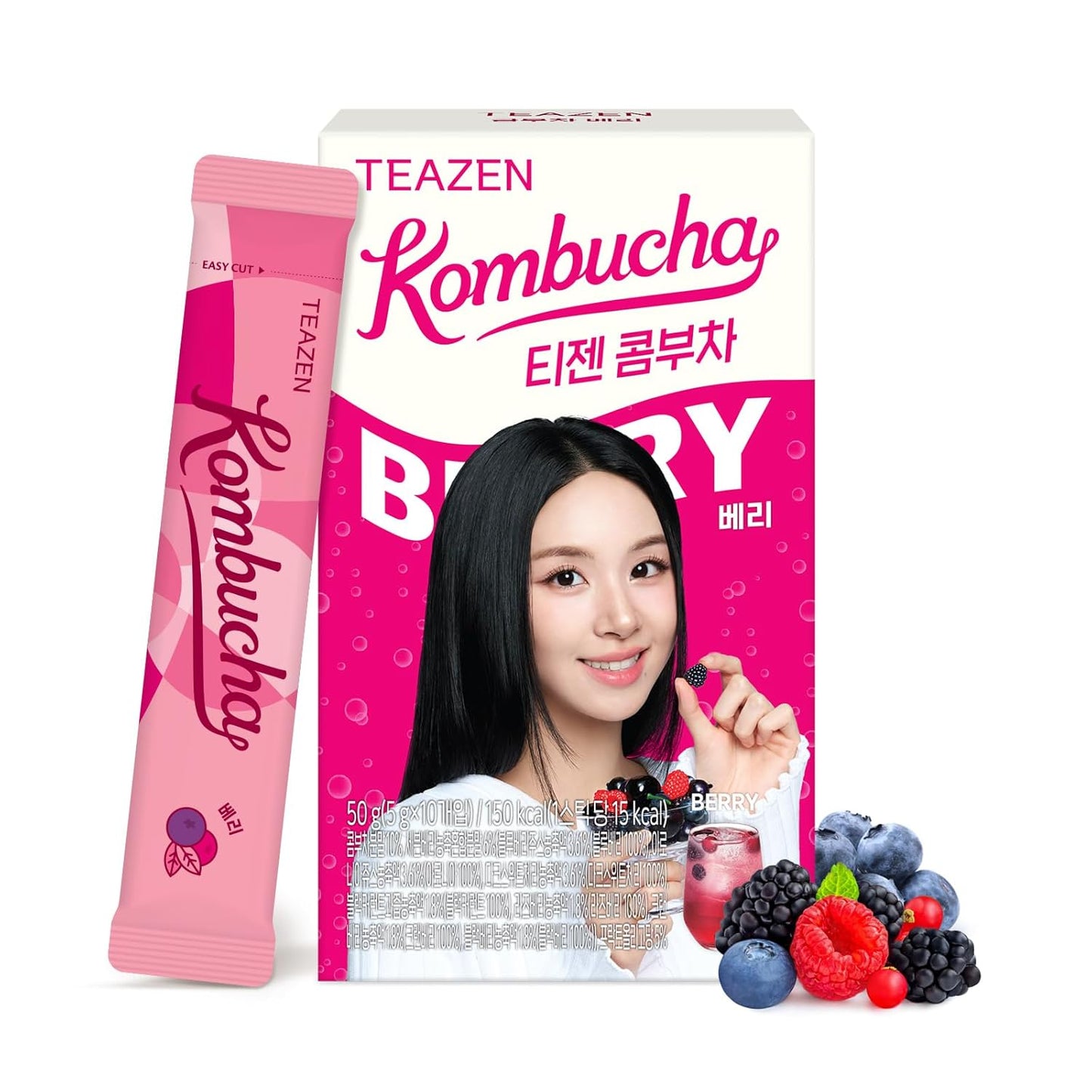 TEAZEN Berry Kombucha Tea 10 Sticks, 1.76oz