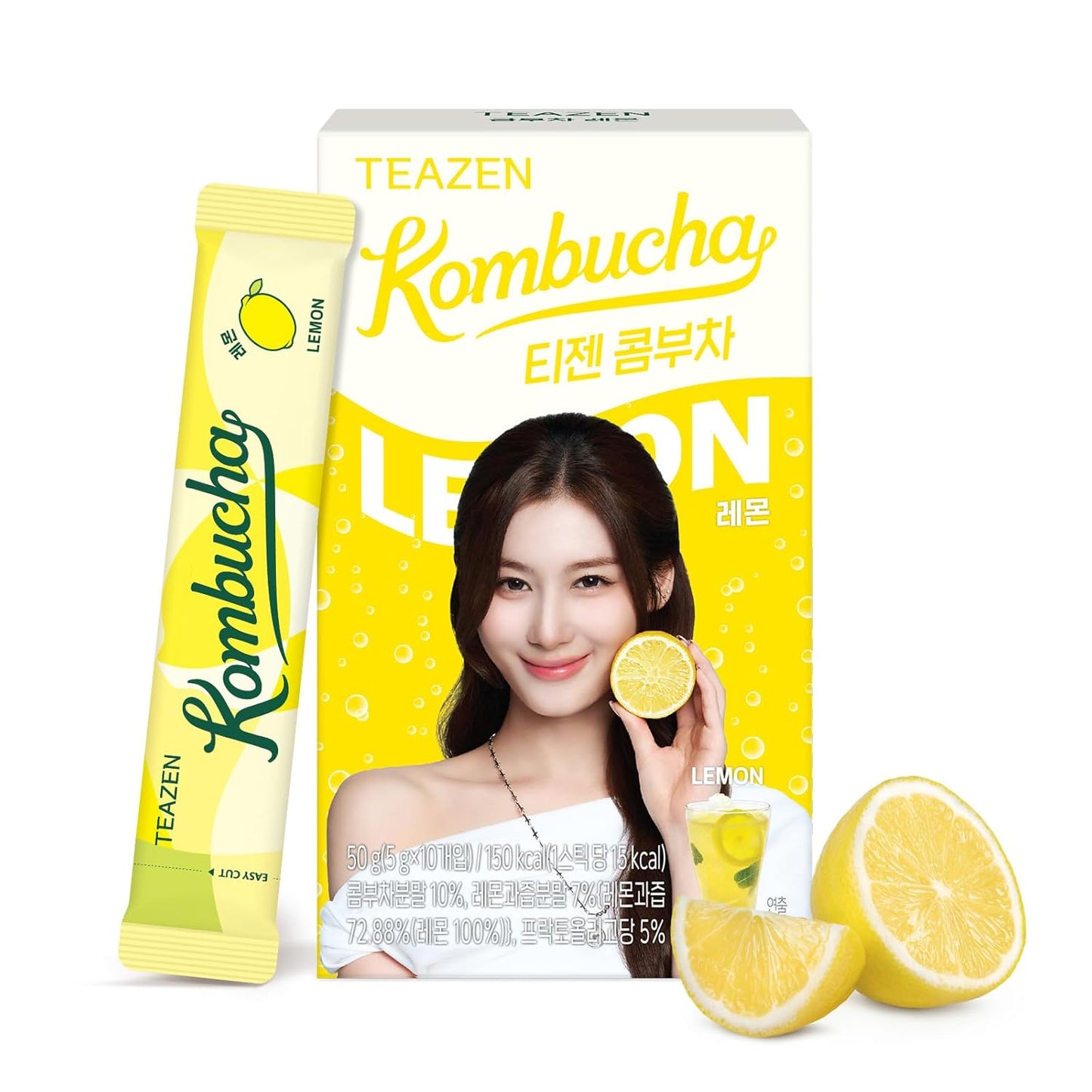 ชา Kombucha มะนาว TEAZEN 10 แท่ง, 1.76oz