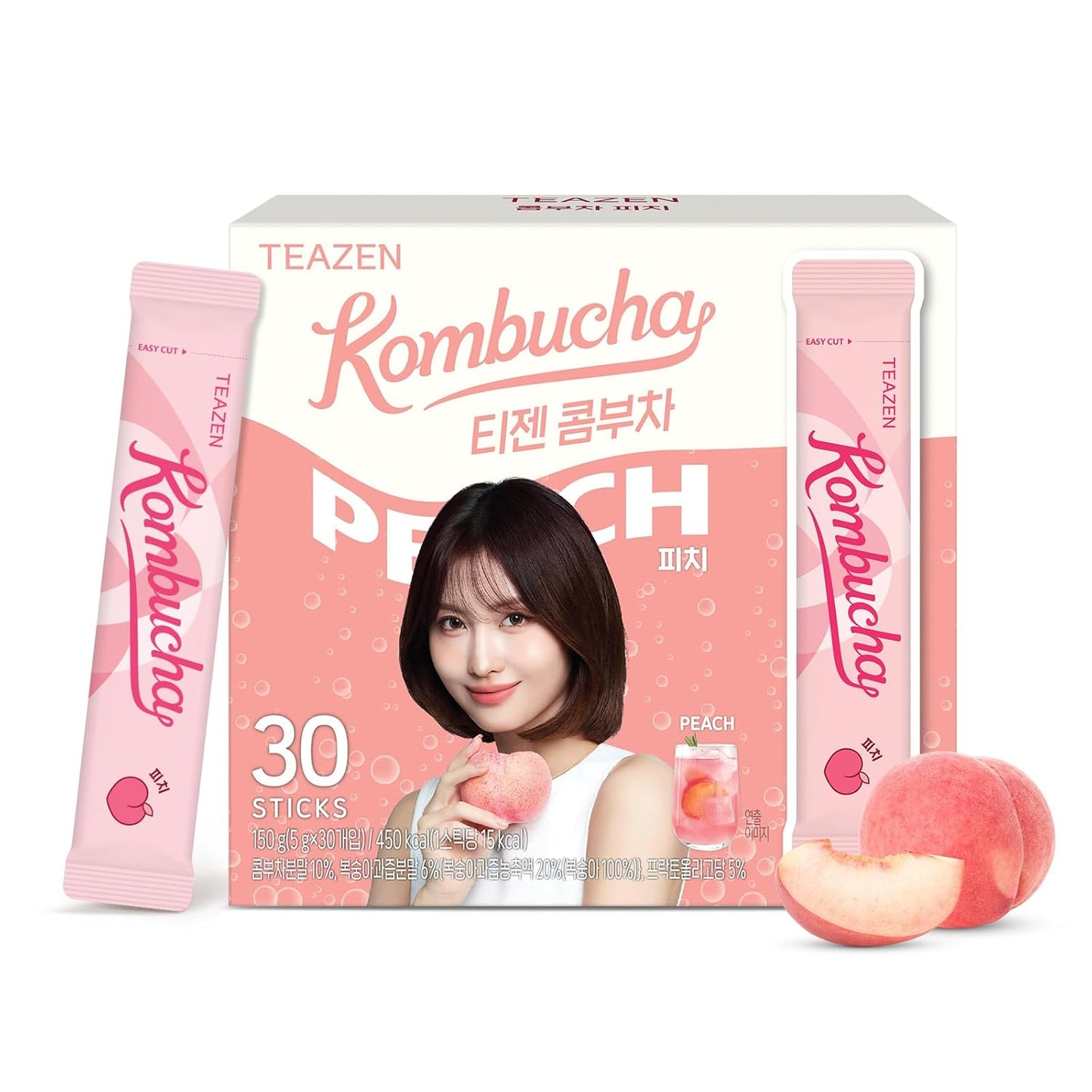 ชา Kombucha รสพีช TEAZEN 30 ซอง, 5.29oz
