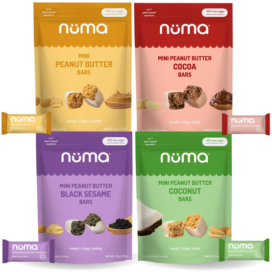 Mini Peanut Butter Bars Variety Pack, Vegan, High Protein, Low Sugar, Low Calorie, All Natural, Gluten Free