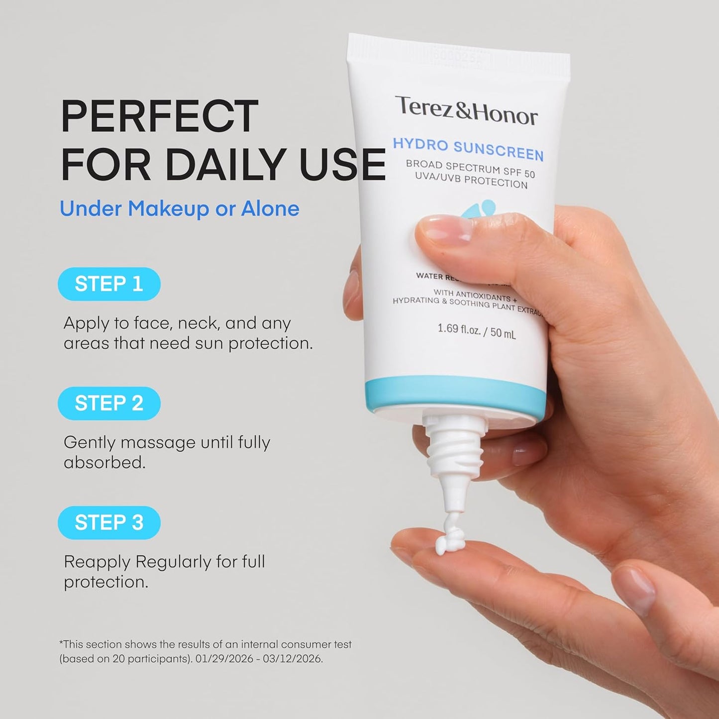 Terez & Honor ครีมกันแดดไฮโดร 1.69oz