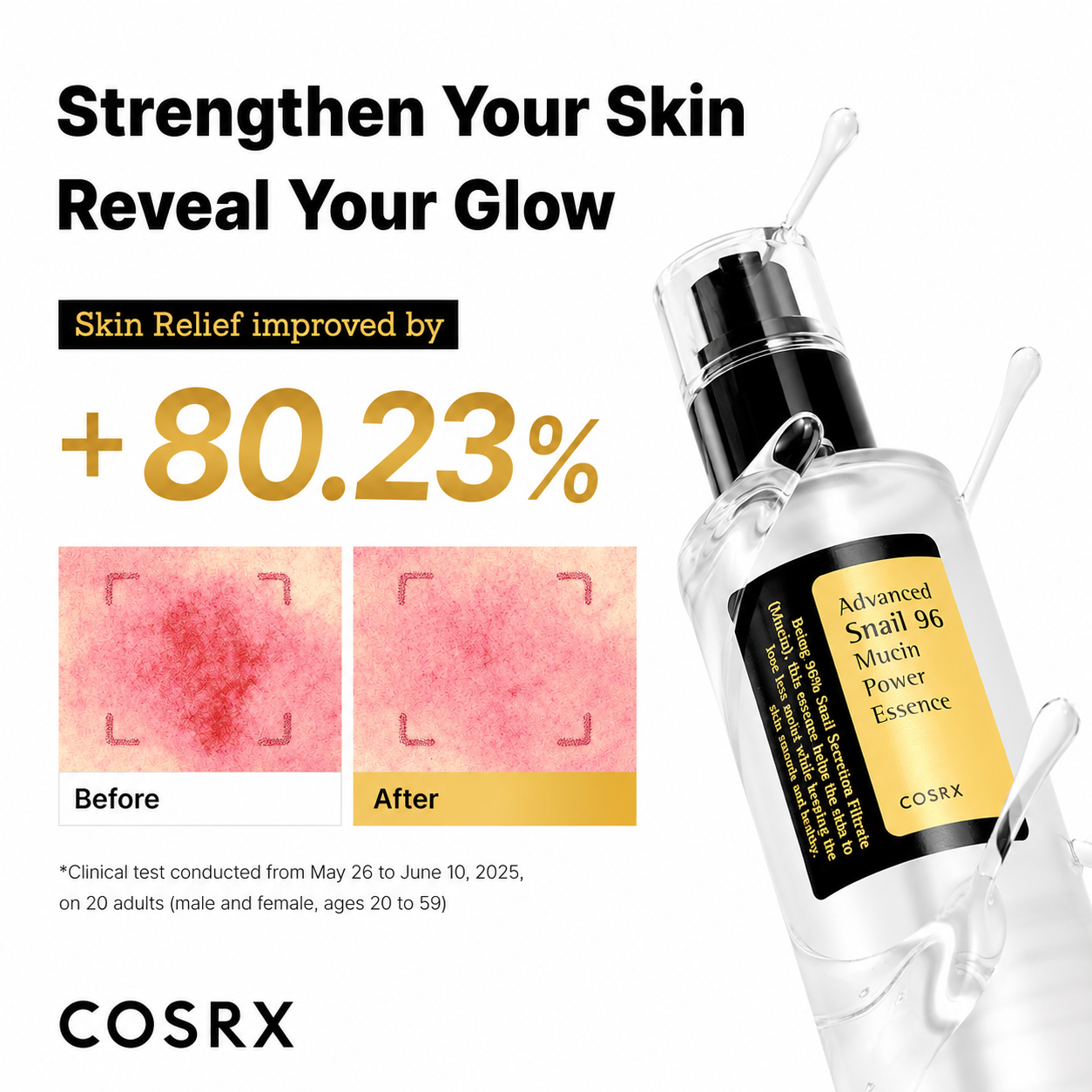COSRX Snail Mucin 96% Power Repairing Essence 3.38 fl.oz 100ml