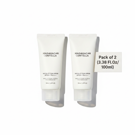 SKIN1004 하이알루 시카 워터핏 선 세럼 (2개 팩) (3.38 Fl.Oz/ 100ml)