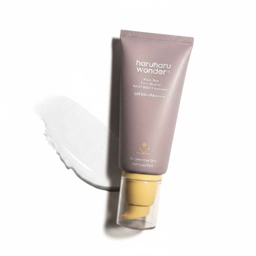Haruharu Wonder Black Rice Pure Mineral Relief Daily Sunscreen (1.69 Fl.Oz/ 50ml)