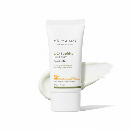 Mary&May CICA 진정 선크림 SPF50+ PA++++ (1.69 Fl.Oz/ 50ml)