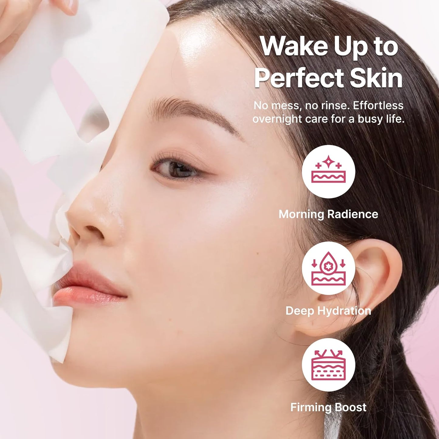 Seonglow Collagen Hydration Mask, 100 Dalton Ultra Low Molecular Collagen & Peptide Complex, 4ea
