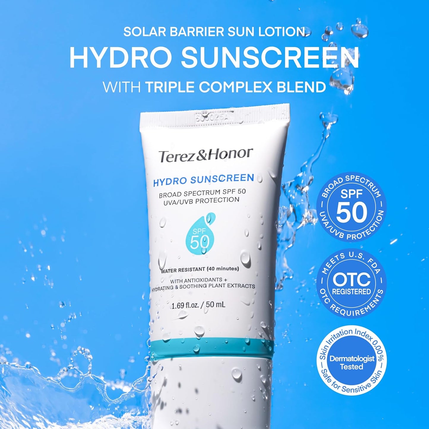Terez & Honor ครีมกันแดดไฮโดร 1.69oz