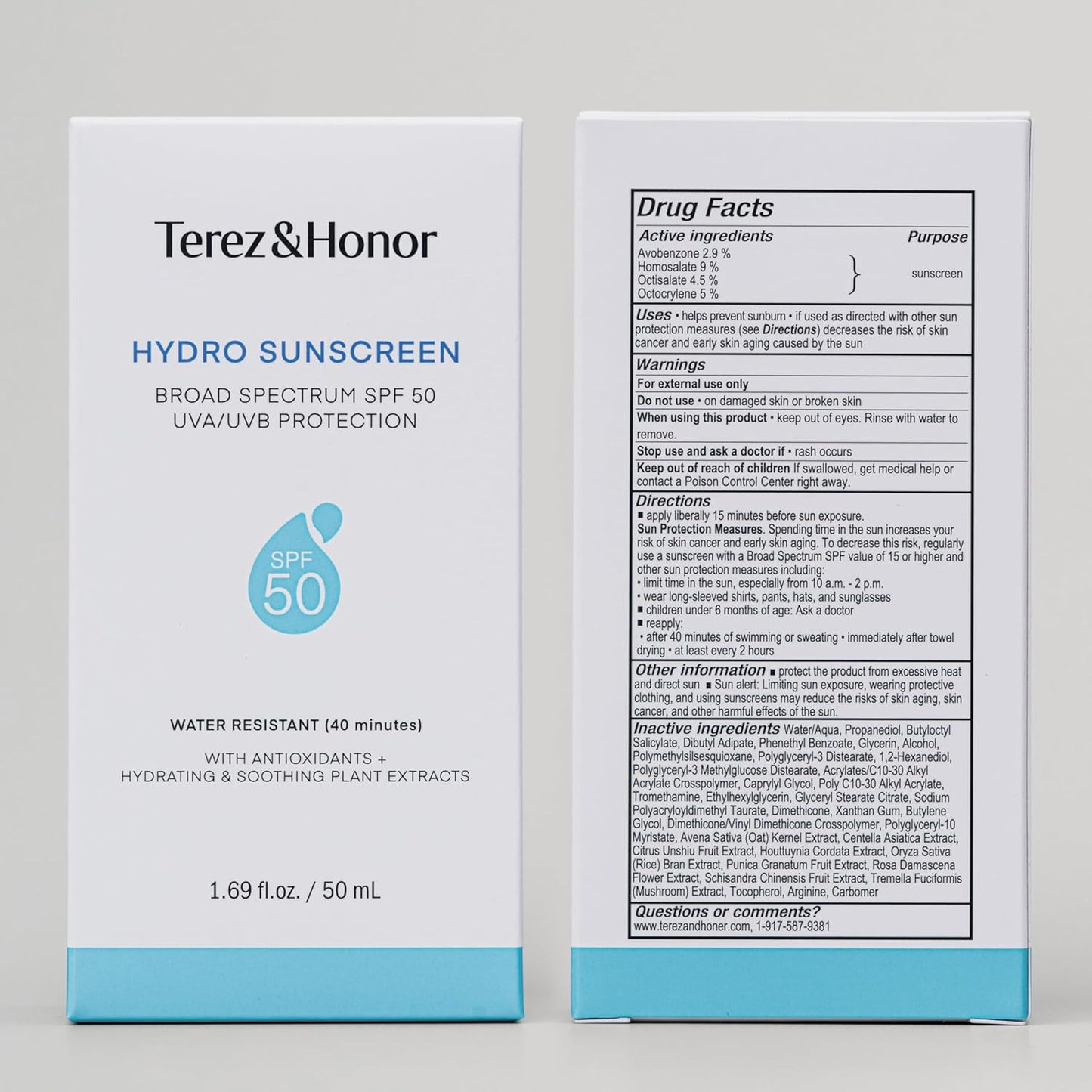 Terez & Honor ครีมกันแดดไฮโดร 1.69oz
