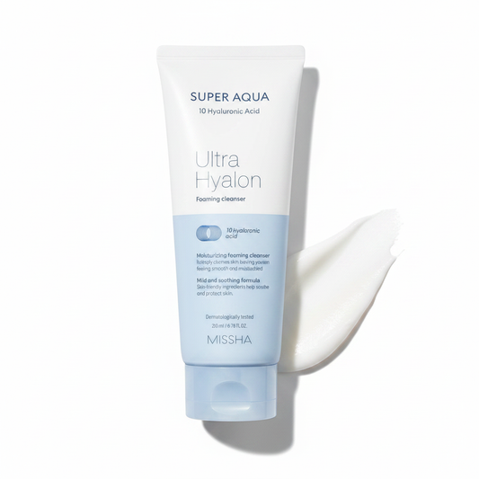 MISSHA 슈퍼 아쿠아 울트라 히알론 클렌징 폼 (6.76 Fl.Oz /200ml)