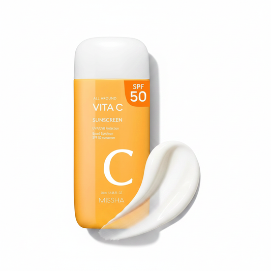 MISSHA 올 어라운드 비타 C 선크림 SPF 50 (2.36 Fl.Oz/ 70ml)