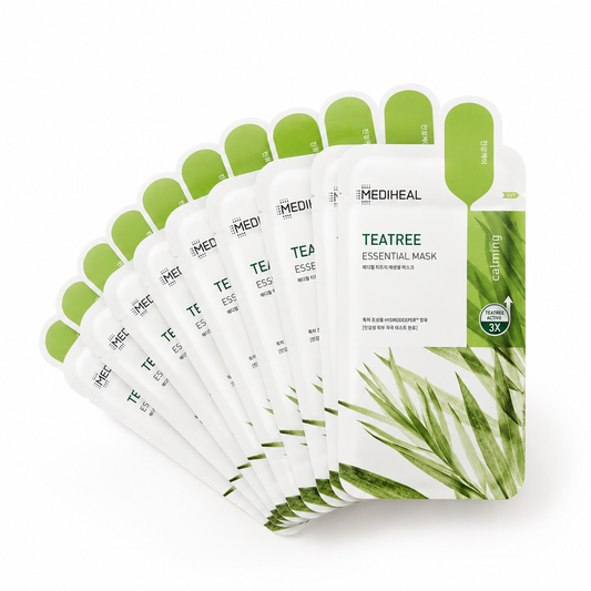 Mediheal Best Korean Sheet Mask - Tea Tree Essential Face Mask 10 Sheets