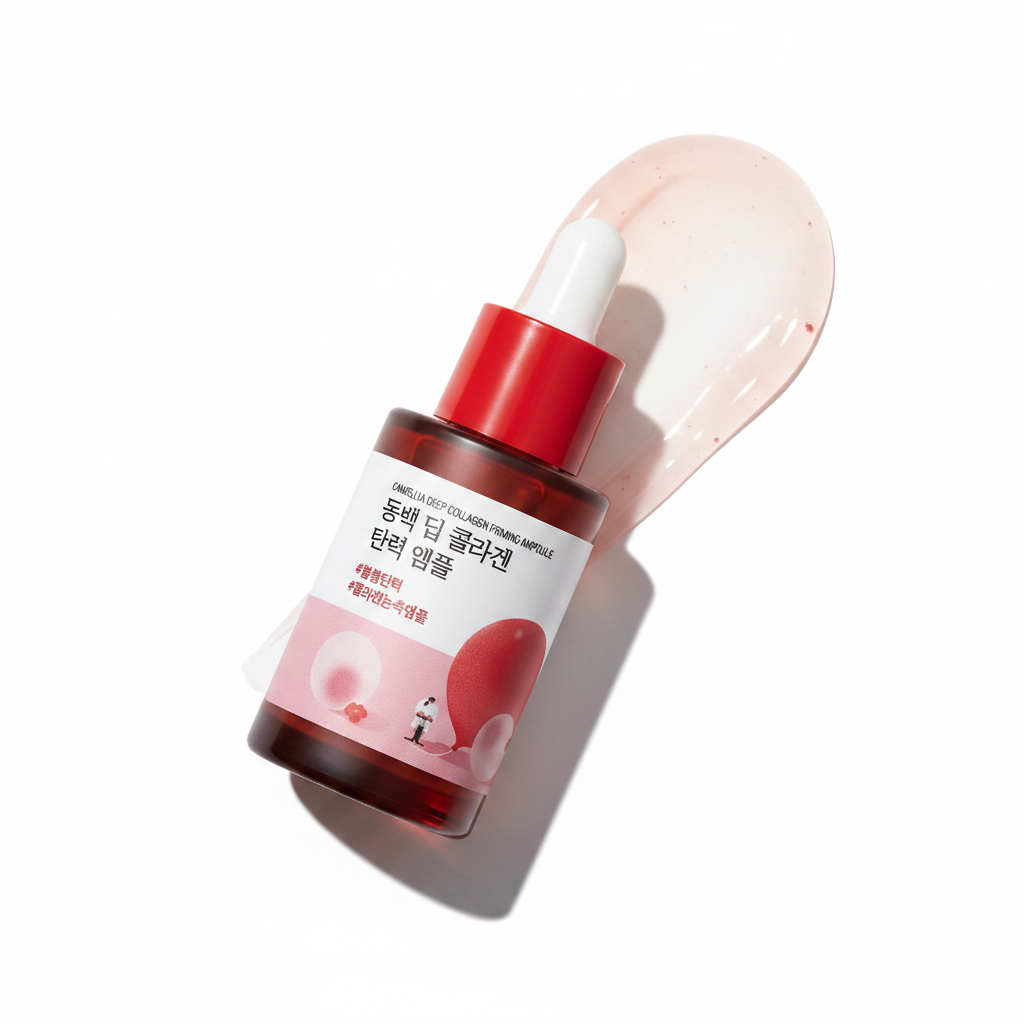 ROUND LAB Camellia Deep Collagen Firming Ampoule, 1.01 Fl Oz