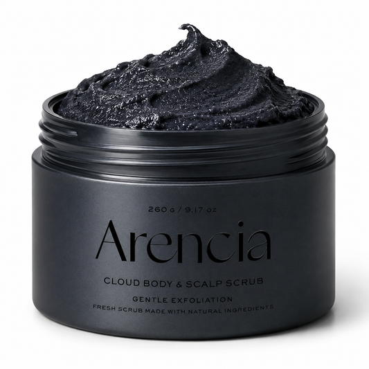 Arencia Fresh Cloud Sea Salt Body & Scalp Scrub (Black)