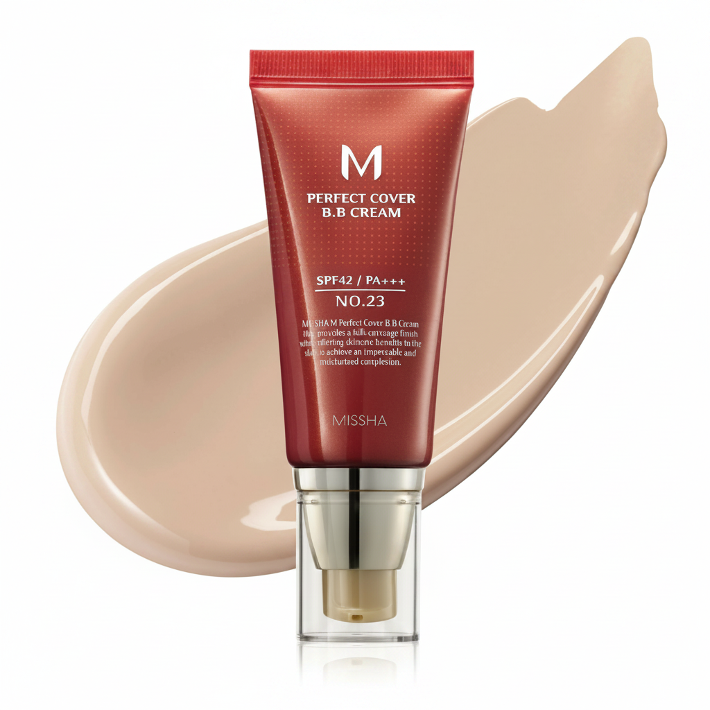 MISSHA M Perfect Cover BB Cream No.23 Natural Beige, 1.69 Fl Oz