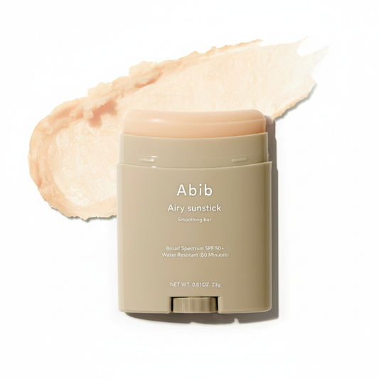 Abib 에어리 선스틱 프로텍션 바 브로드 스펙트럼 SPF50+, 0.81oz / 23g (세미 매트)