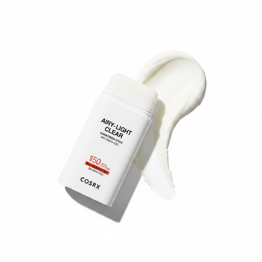 COSRX Airy-Light Clear Sunscreen Stick with Vitamin E & C SPF 50, 0.67 oz, 19g