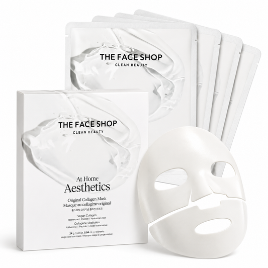 THE FACE SHOP 오리지널 비건 콜라겐 페이스 마스크, 4EA