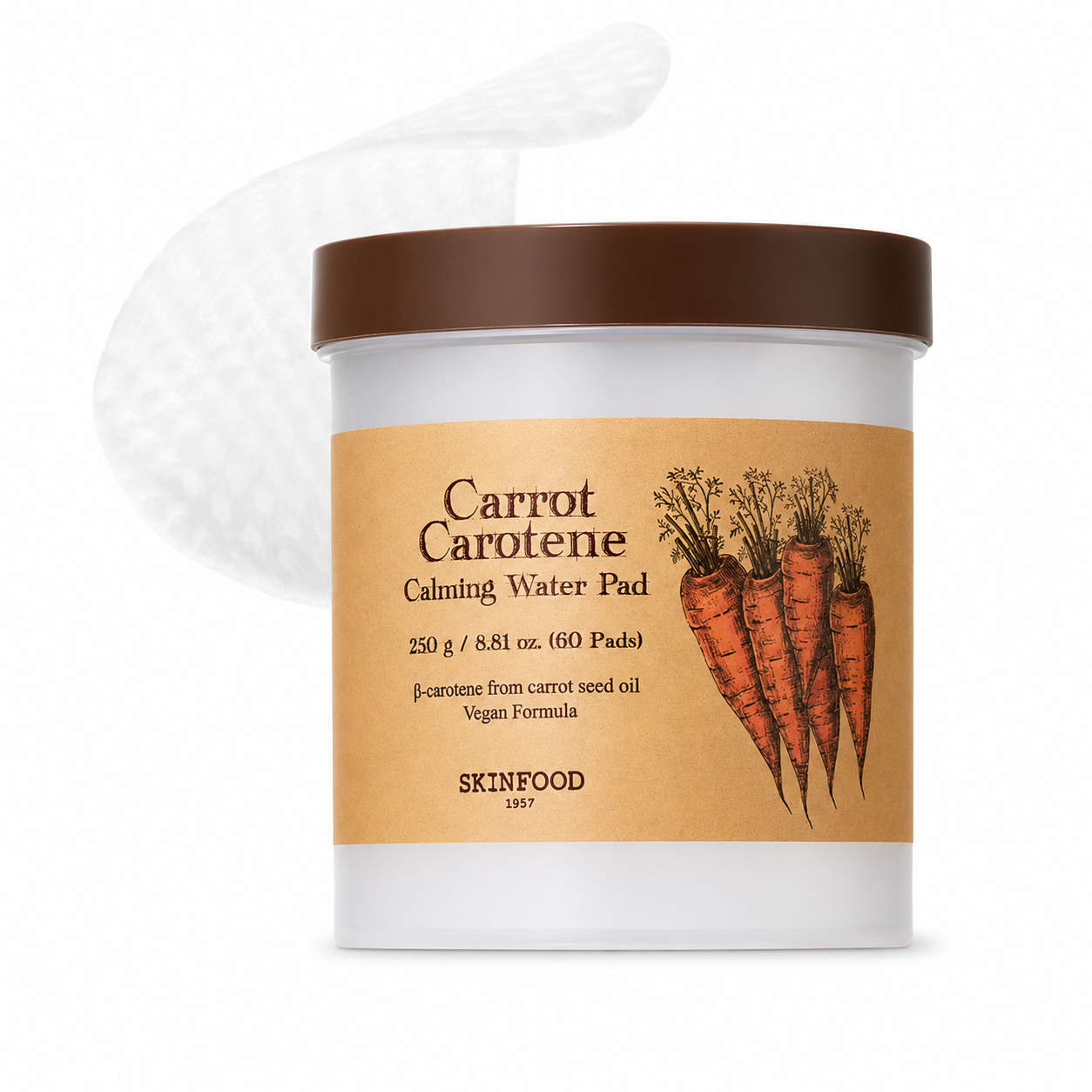 SKINFOOD Carrot Carotene Toner Pads (60 Counts)
