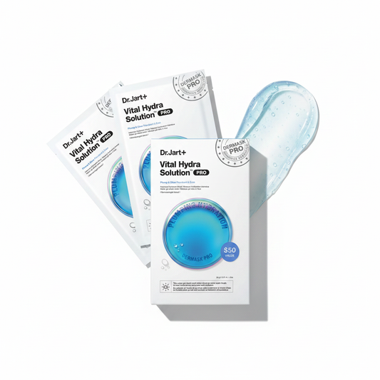 Dr.Jart+ Dermask Vital Hydra Solution Glow 하이드라 솔루션 글로우 한국 얼굴 마스크 (히알루론산 함유)
