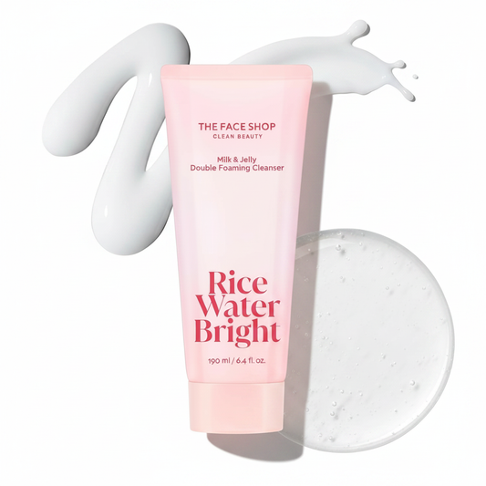 더페이스샵 쌀물 브라이트 밀크 & 젤리 더블 클렌저 - 6.4 fl. oz.