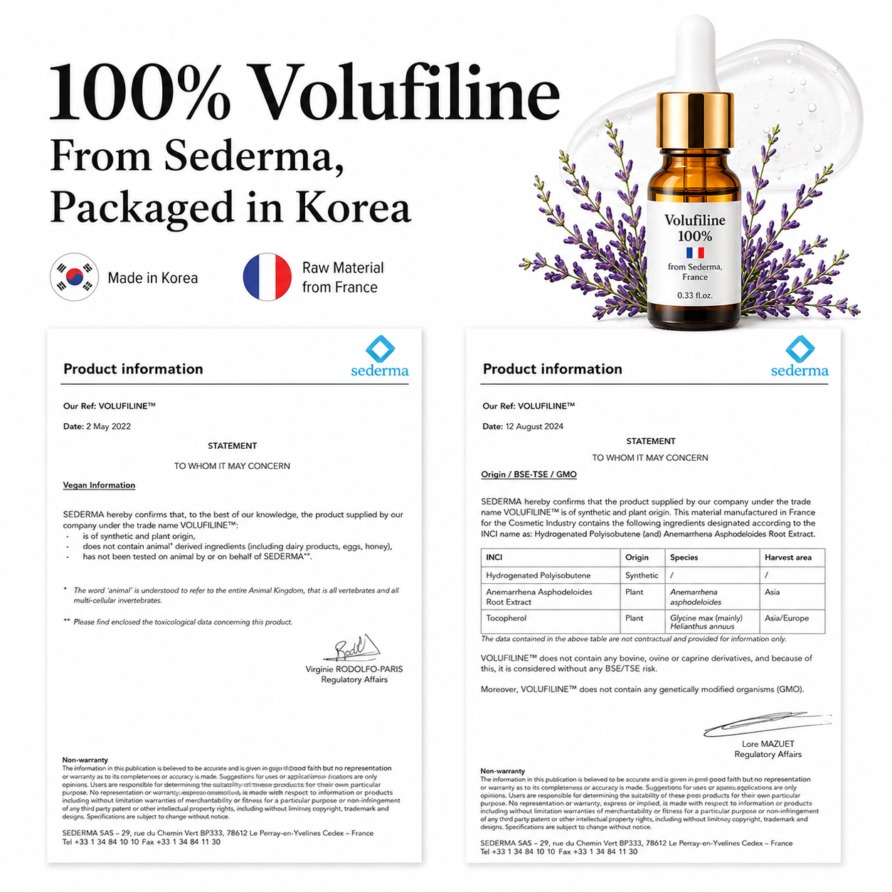 เซรั่มฟื้นฟูผิวกระชับ Volufiline 100% สำหรับผิวหย่อนคล้อย