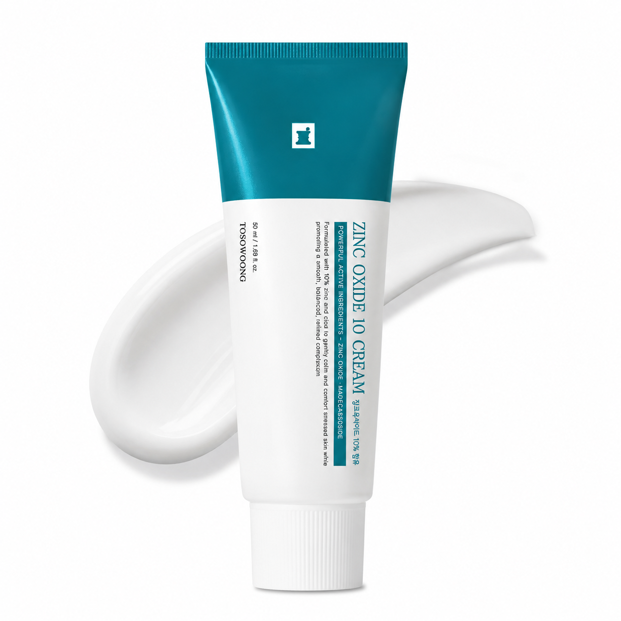 TOSOWOONG SOS 리페어 CICA 클리닉 아연 크림, 100,000ppm 아연 산화물, 50g, 1.76 oz.