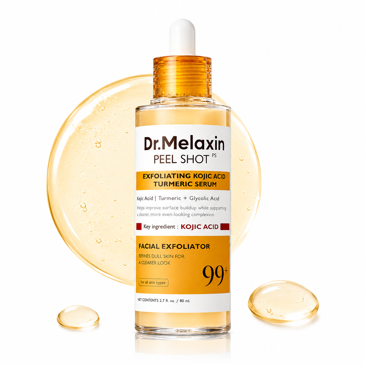 Dr.Melaxin Peel Shot เซรั่มกรดโคจิกและขมิ้น 80ml