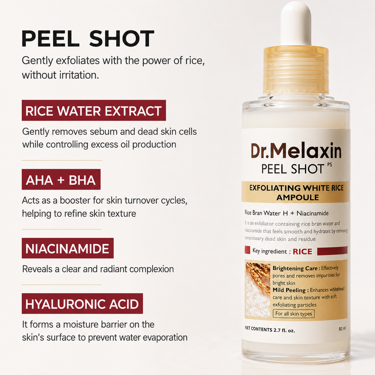 Dr.Melaxin Peel Shot Glow Rice Toner 200ml