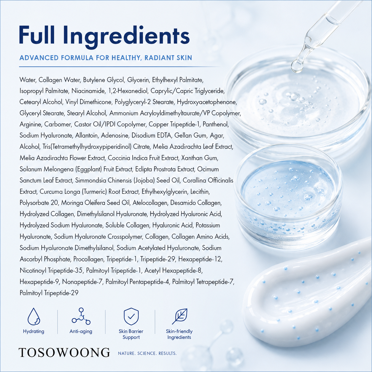 TOSOWOONG Copper Peptide 12 Cream, 50ml / 1.69 fl.oz.