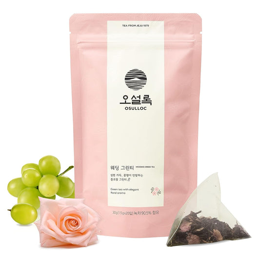 오설록 웨딩 그린 티 (플로럴 & 스위트 머스캣 향), 20 피라미드 티백, 40g